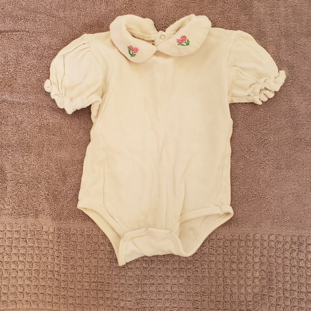 White Eaton Baby Onesie